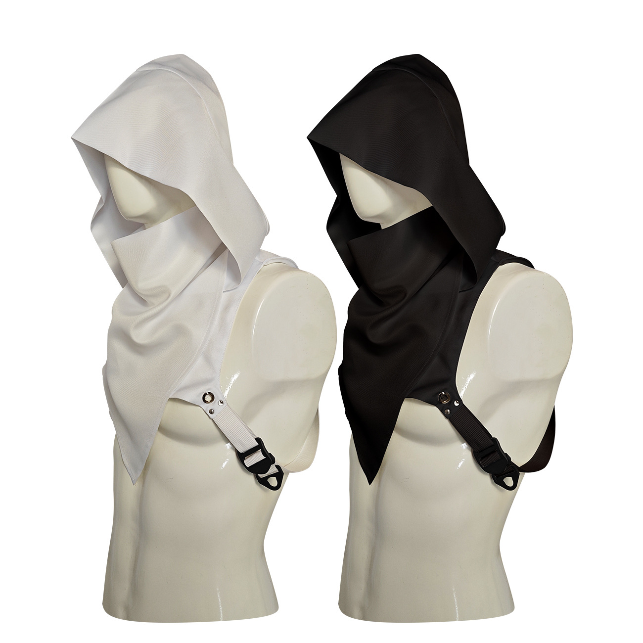 Cape à capuche adulte, costumes cyberpunk, accessoire païen, chapeau tueur médiéval, costume de guerrier et usage quotidien