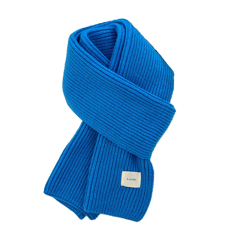 Écharpe longue décontractée en laine douce pour femme, écharpe skinny, style coréen, document solide, voyage, chaud, automne, hiver, nouveau