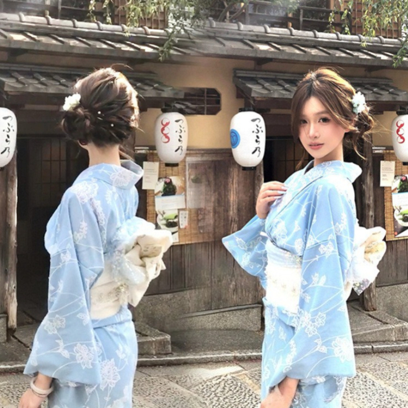Robe kimono japonaise de style amélioré, Yukata traditionnelle pour femmes, tenue pour séance photo et photographie thématique