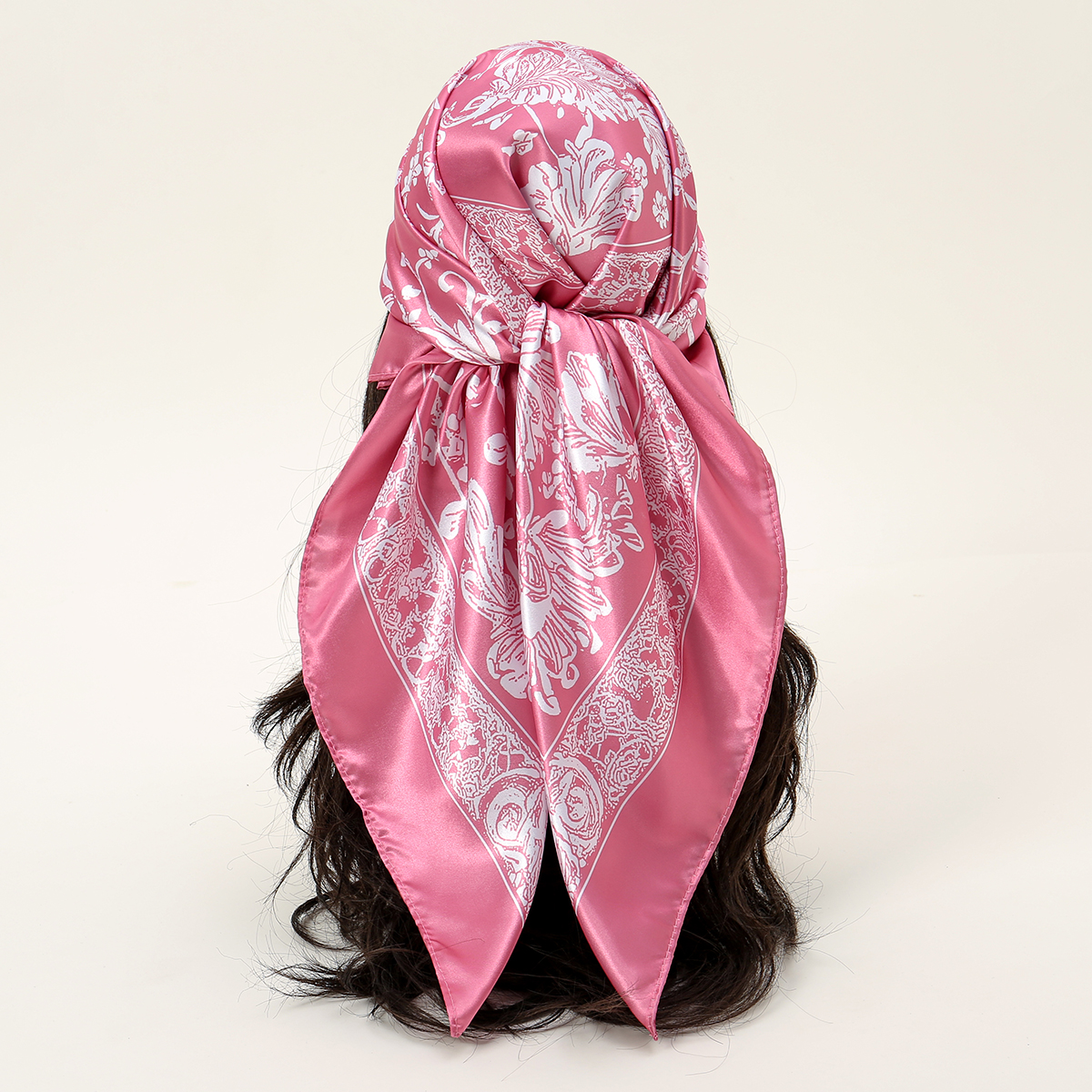 Foulard carré imprimé 90x90cm pour femmes, sensation de soie, enveloppes en Satin, bandeau de luxe, Designers, écharpe Bandana en soie, enveloppe pour cheveux