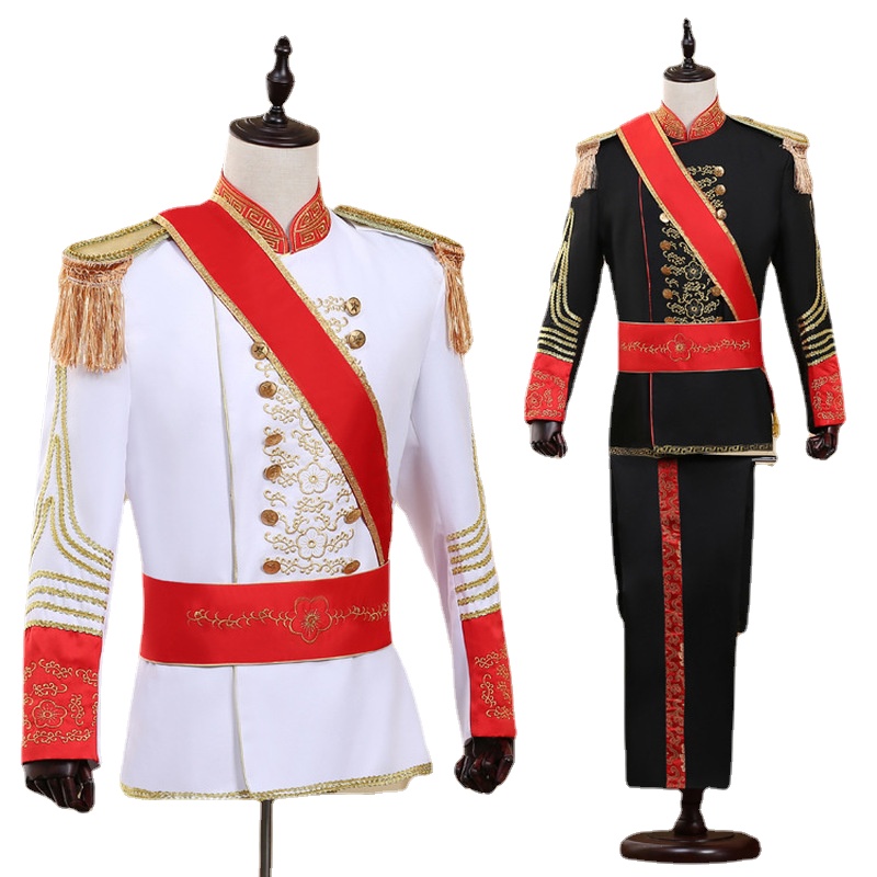 Costume de mariage royal Prince Guard William pour hommes, veste, manteau, uniforme d'Halloween, épaulette, tenue de carnaval, olympiques blazer pour adultes