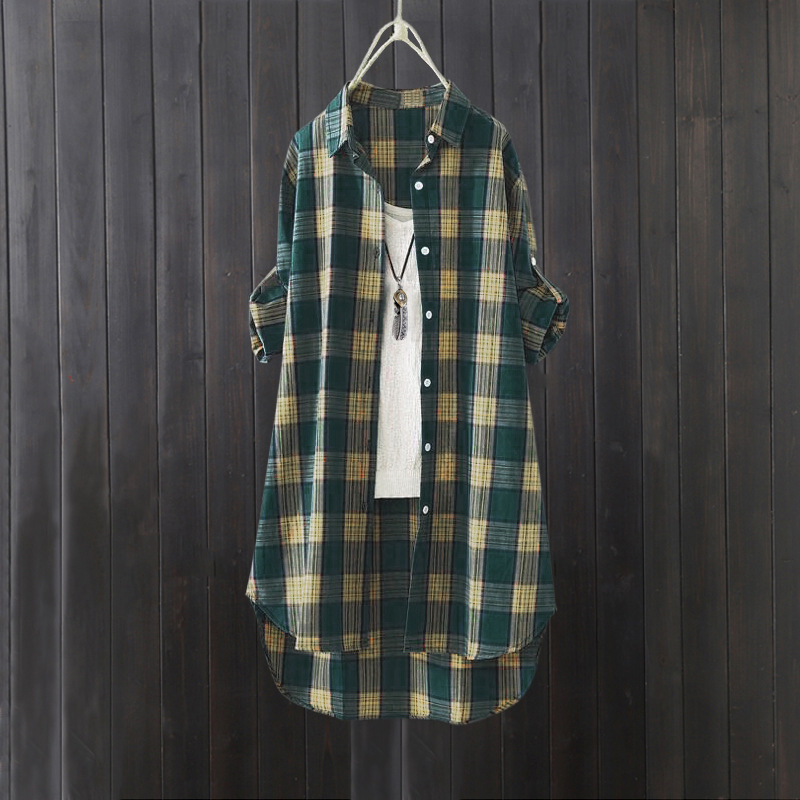 Manteau chemisiers élégants pour femmes, Style mi-long, vêtements Vintage japonais, Cardigan de Protection solaire, chemises d'été en lin