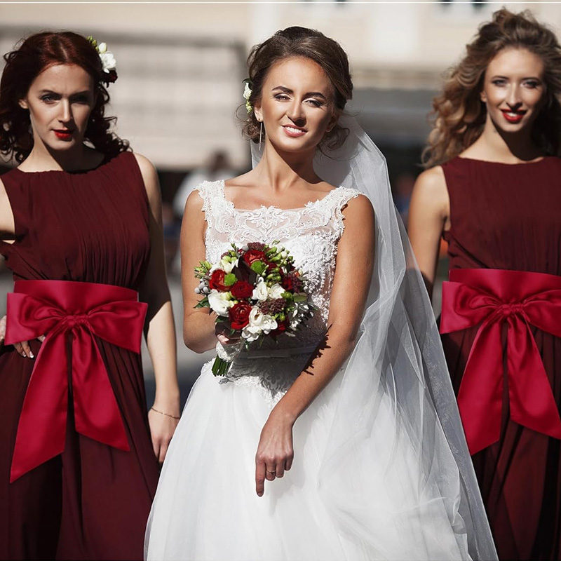 Ceinture longue en Satin pour femmes, pour robe à nœud, pour fête de mariage, occasions spéciales