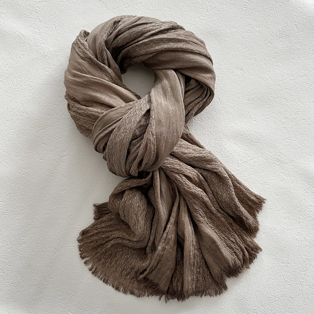 Automne hiver coton lin hommes écharpe doux chaud foulard court gland foulards décontracté mâle accessoires Bufandas châles