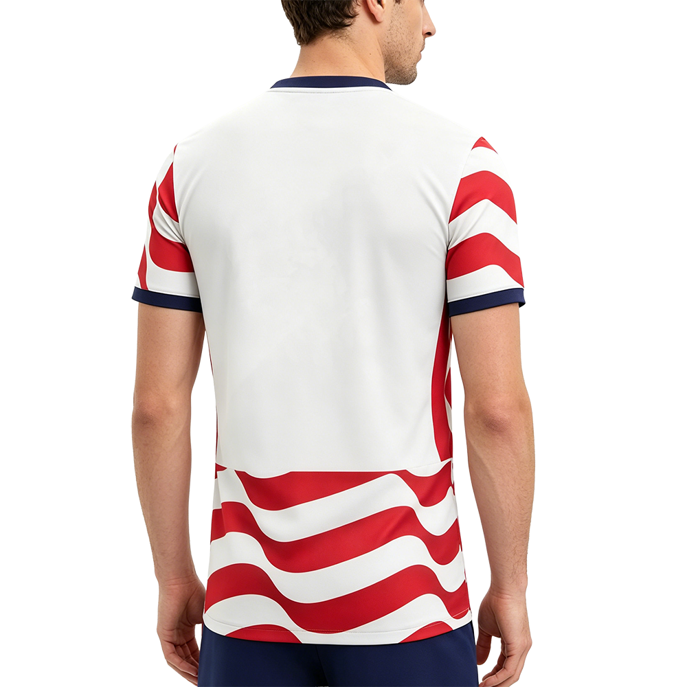Maillot de football USA 2026 – T-shirt oversize confortable et respirant en maille pour homme, col rond, manches courtes, style été