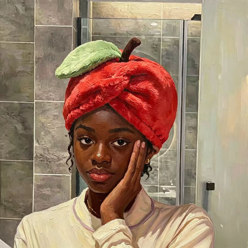 Joli bonnet pour cheveux secs de style Ping Anguo, absorption rapide de l'eau, super absorption, serviette à séchage rapide, foulard corail