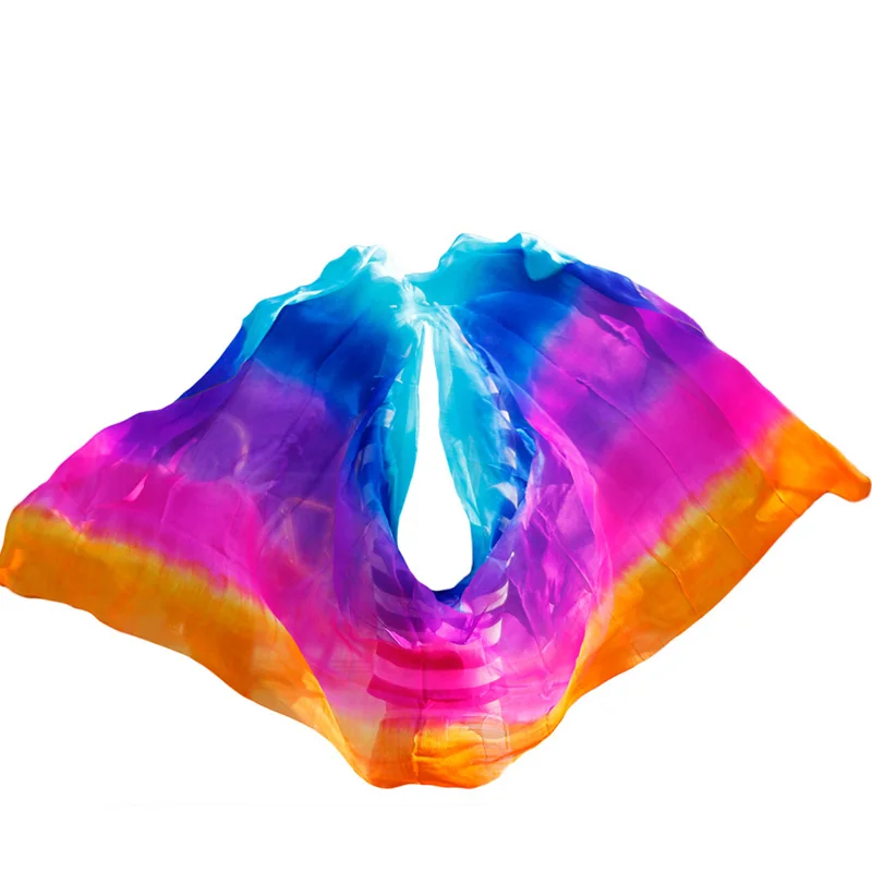 Nouveaux voiles de danse orientale 100% soie pour femmes, derniers voiles de danse orientale en pure soie, foulards de danse orientale, voiles en soie pour la pratique et les spectacles sur scène