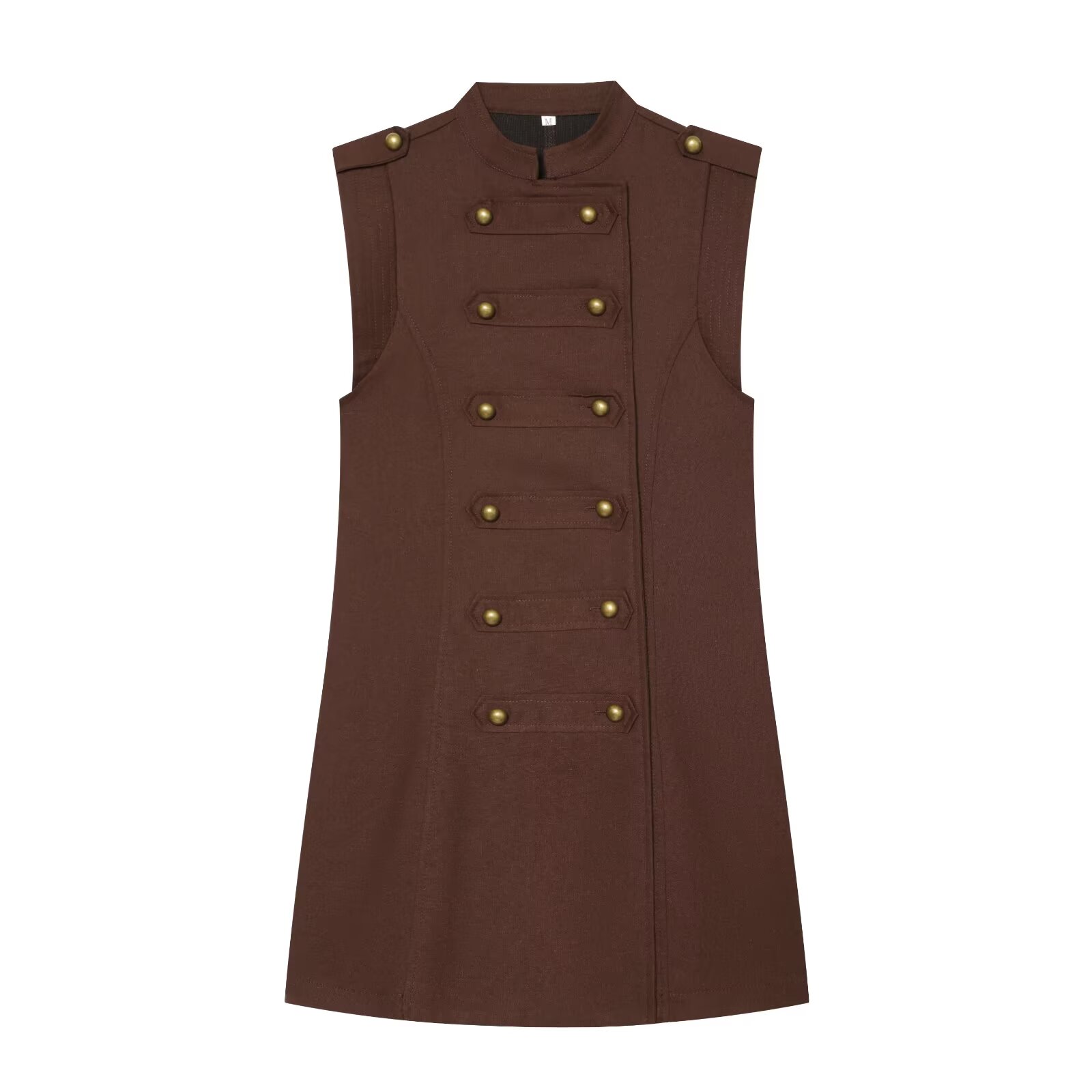 Robe mini vintage ajustée pour femme, style Napoléon, élégante et décontractée, chic urbain, pour l'été et l'automne