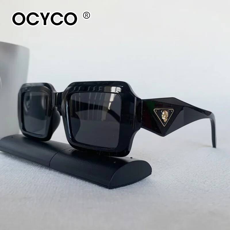 Lunettes de soleil carrées de marque de luxe pour hommes et femmes, mode extérieure, protection UV, Vintage, tête de léopard, Design
