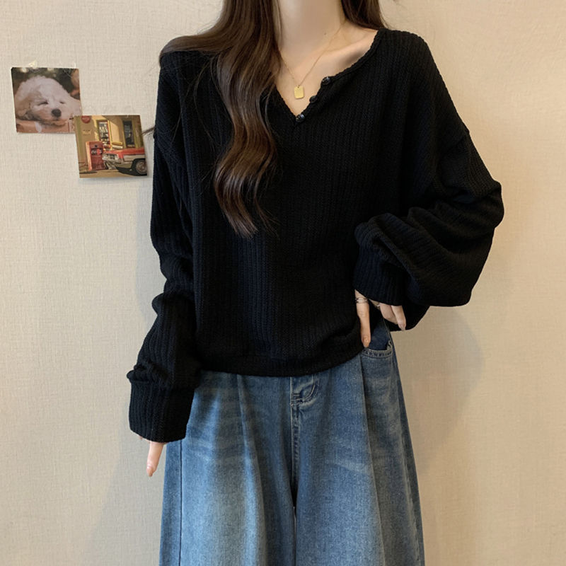 Vêtements pour femmes grande taille, printemps et automne, nouvelle collection, style européen et américain, haut à manches longues ample et léger, à porter en intérieur et en extérieur