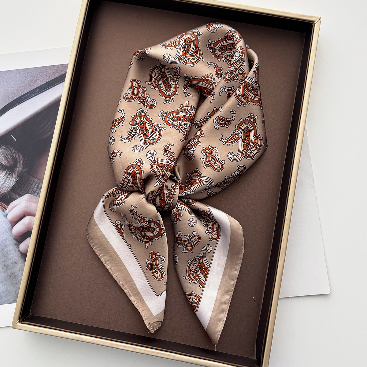 Écharpe de luxe à imprimé cachemire pour femme, imitation soie, foulard, bandana, hijab, bandeaux, châles carrés, enveloppes