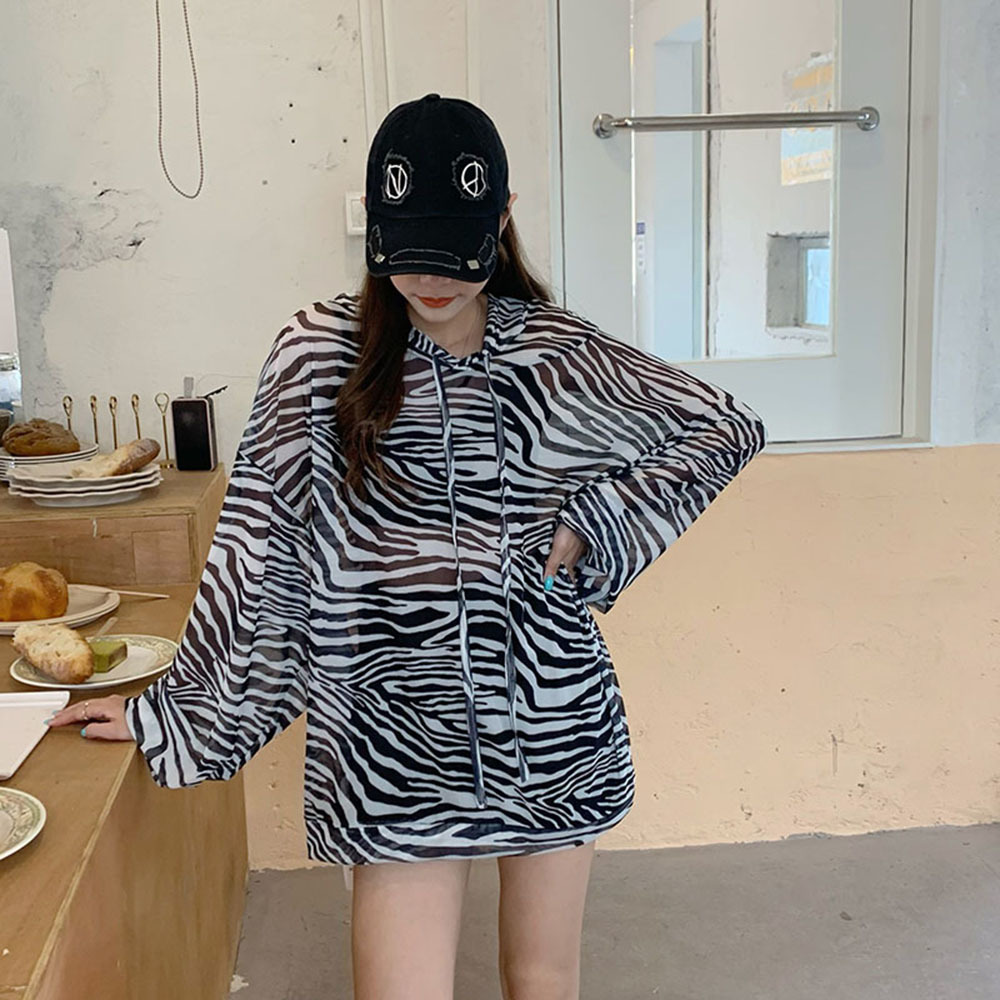 T-shirt à manches longues pour femme, haut en maille Camouflage, léger, surdimensionné, à capuche, Version coréenne, été