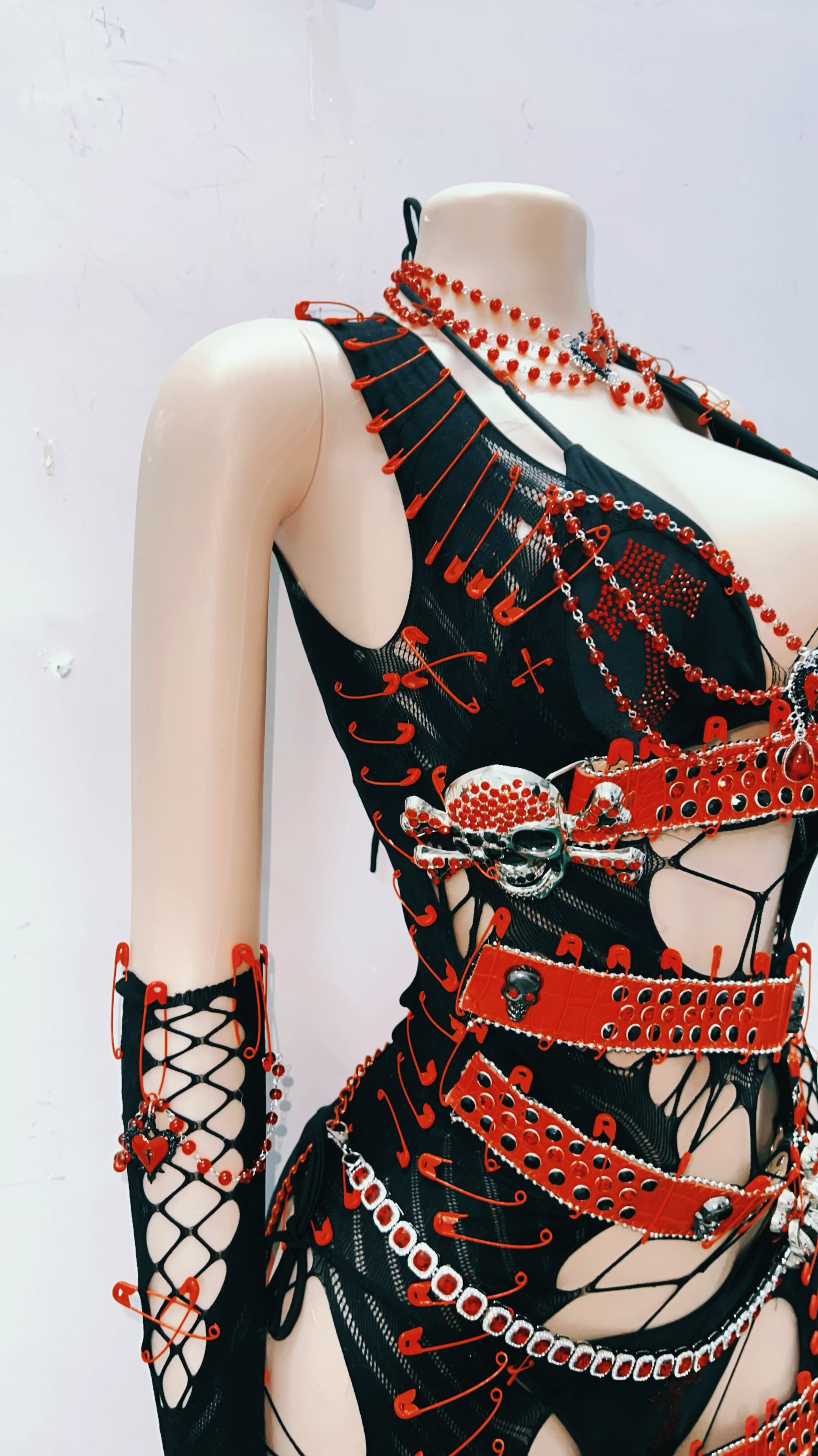 Robe tête de mort gothique Harajuku, robe sexy, vêtements croisés uniques, vêtements vintage, mode Y2K