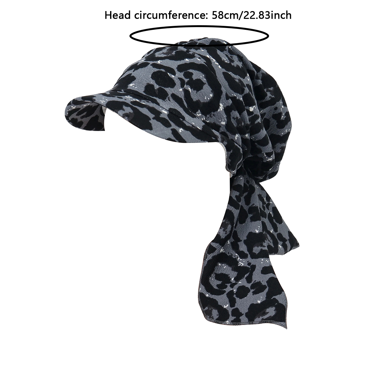 Nouveau Bonnet Hijab Femme 2026 Tendance Imprimé avec Visière, Turban Respirant et Confortable pour Cheveux, Chapeau Foulard pour Dames, Cache-Cheveux