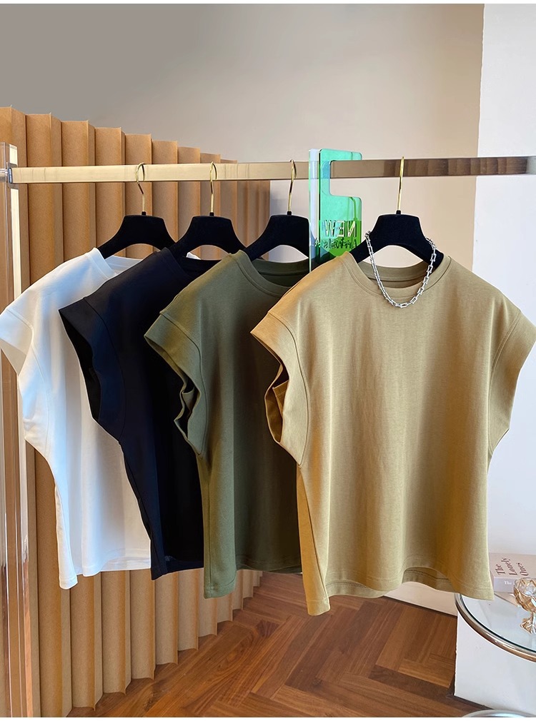 Hauts amples de couleur unie simples pour femmes