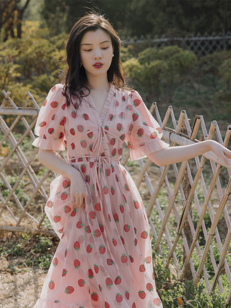 Harvey-Robe rose à bretelles pour femmes, tenue éducative, maxi, formelle, décontractée, vintage, éducative