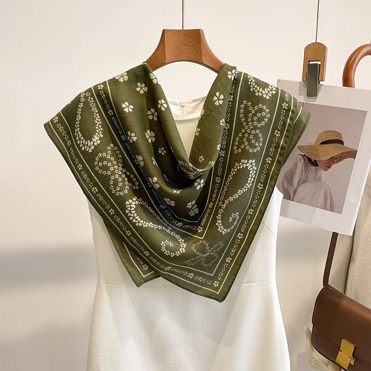 Bandanas de mode pour femmes, foulards imprimés cachemire, hijabs, bandeaux de luxe, écharpes douces pour le cou, 68 cm