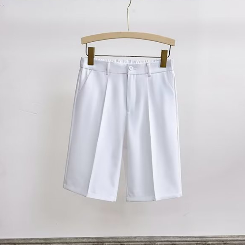 Short d'été à cinq points pour homme, tissu drapé, décontracté, mi-long, américains sauvage, blanc trempé, bermuda masculin