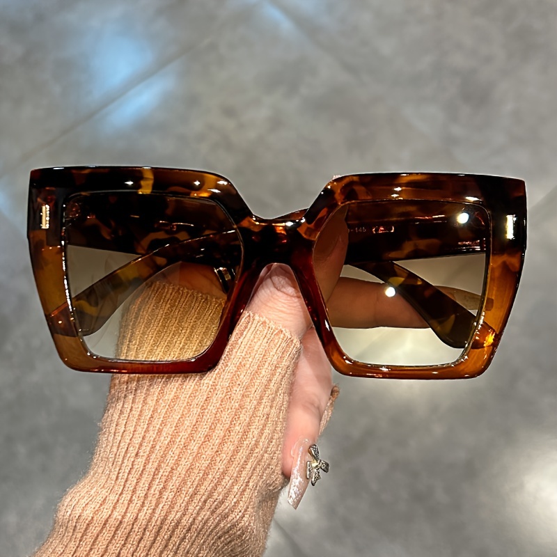 Lunettes de soleil dégradées à la mode, grand cadre carré rectangulaire, lentille antireflet, lunettes de Sport, accessoire de fête sur la plage, d'été, nouvelle collection