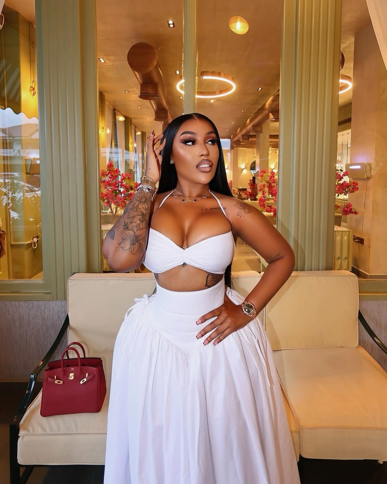 Jupe trapèze blanche taille haute, jupe formelle élégante et décontractée, nouvelle collection été 2025, jupes Maxi blanches pures, tenue de fête pour filles noires