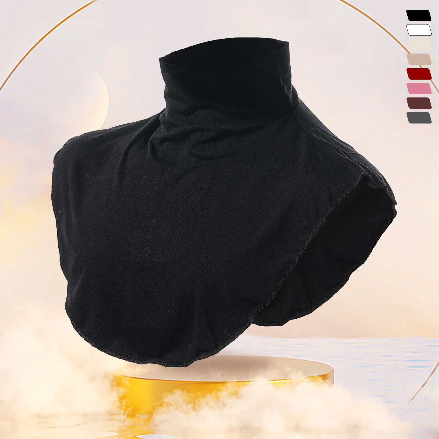 Faux col en Modal pour femmes musulmanes, Extensions de Hijab islamique, col roulé, couverture de cou haut, demi-haut plus chaud, écharpe Hijab, enveloppe courte