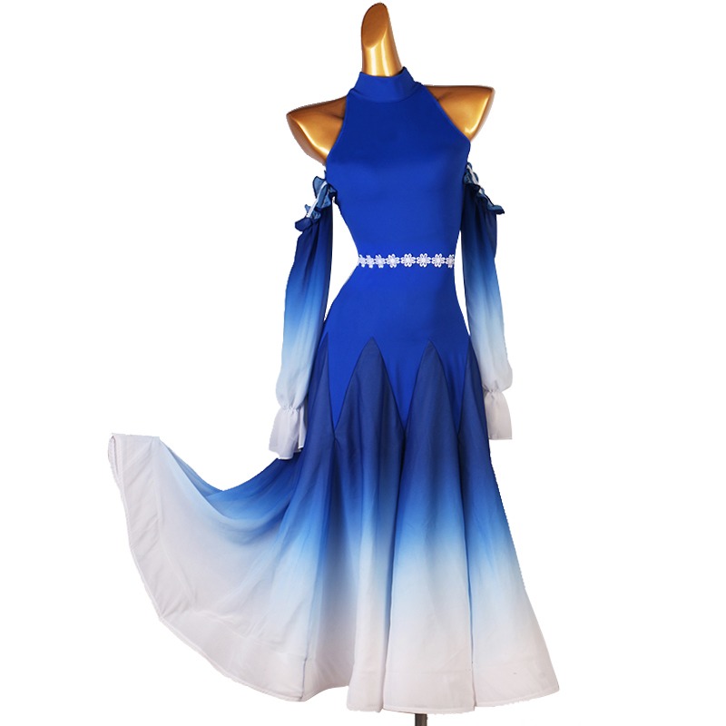 Robe Longue en Mousseline de Soie pour Femme, Costume de Concours de brev, Standard, Tango, Valse, Moderne, Personnalisé, 2026
