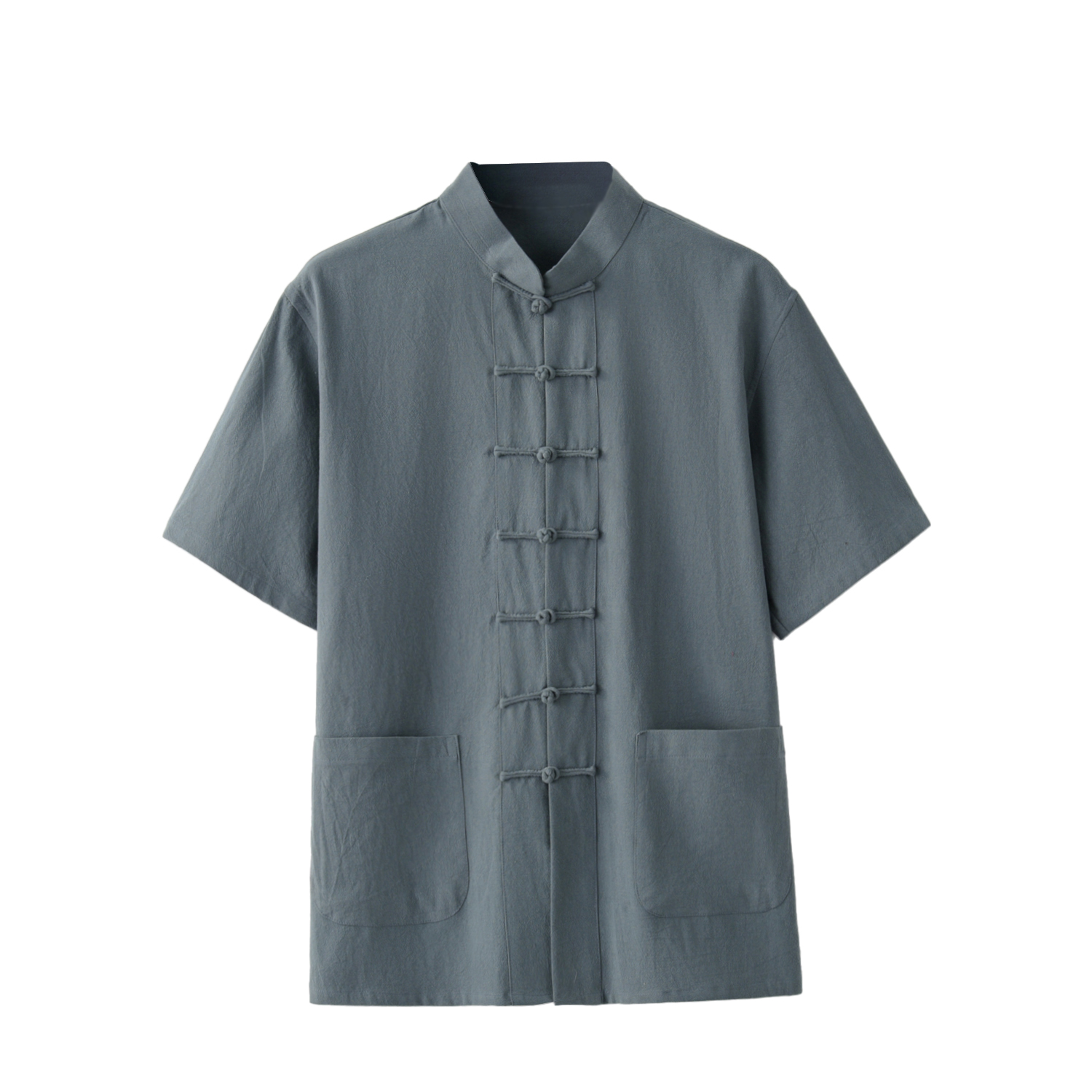 Chemise à manches courtes en pur coton de style traditionnel chinois pour homme, uniforme de Tai Chi, Kung Fu, Tang Zhuang, haut masculin
