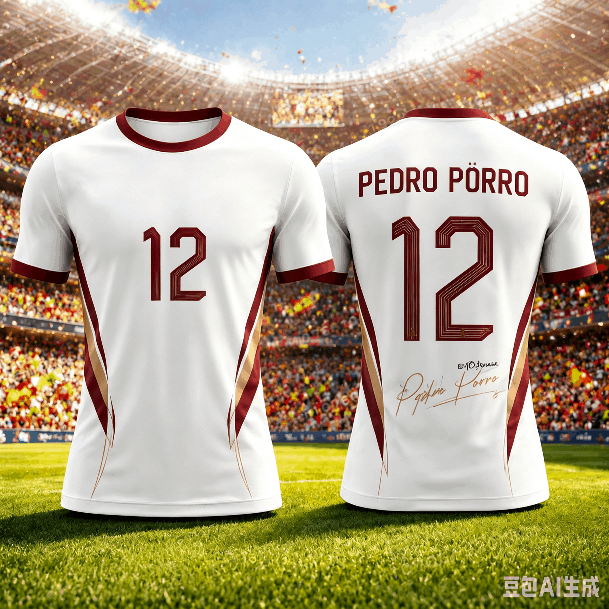 Nouveau maillot de football édition spéciale Espagne 2026 blanc pour enfants et adultes, séchage rapide, respirant, sport décontracté, cadeau pour les fans