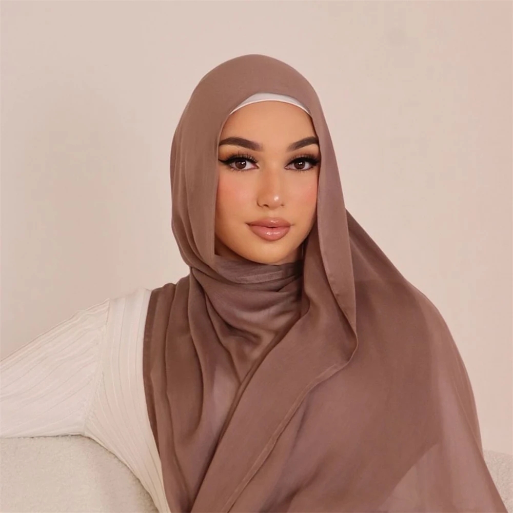 Hijabs Musulmans pour Femmes, Écharpe Fine, Châle Uni, Femme Musulmane, Viscose Douce, Rayonne, Écharpe de Sauna, Turban Islamique, Bande de Sauna, 200x85cm