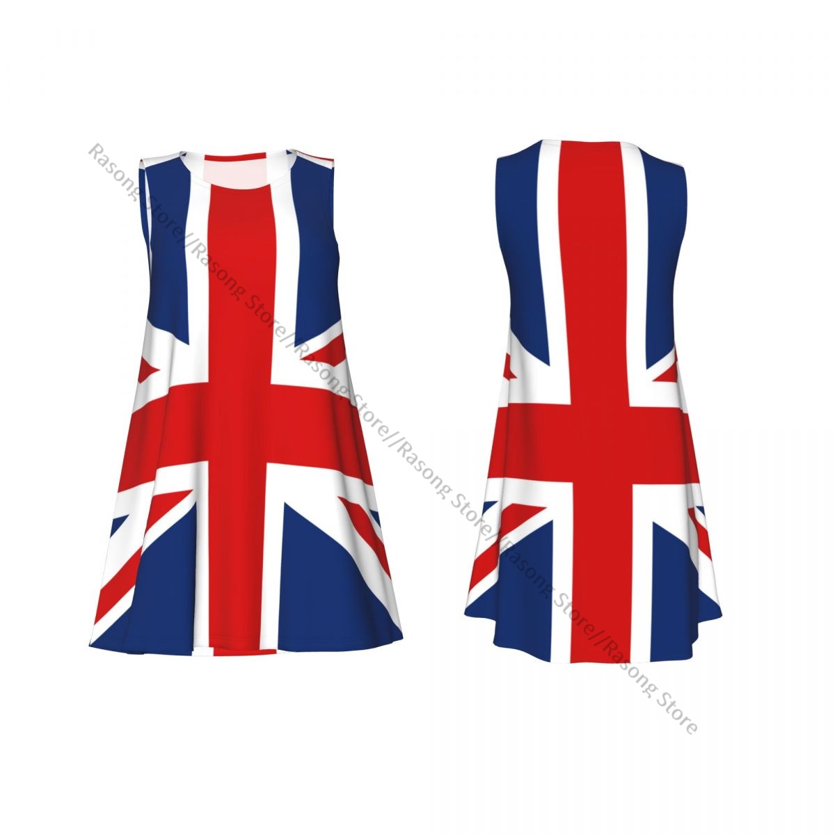 Robe d'été pour femmes, t-shirt décontracté, couverture de plage, drapeau britannique britannique, robe débardeur