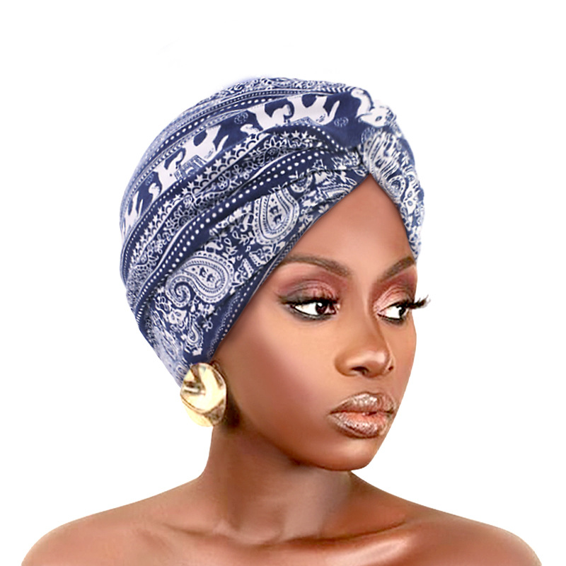Mode femmes imprimé croix torsion Turban casquette pour femmes bandeau indien chapeau africain bandeau dame cheveux accessoire Turbante Mejur