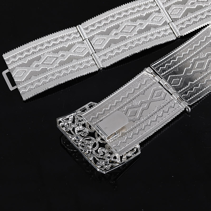 Ceinture Caftan Marocaine en Métal Sculpté pour Femme, Bijoux de Taille Exquis pour Robe de Mariée