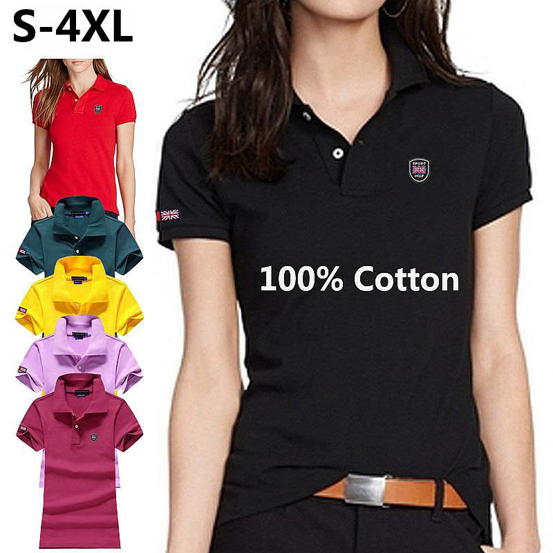 Polo à manches courtes pour femmes, vêtements de sport décontractés en coton, chemise à col polo, t-shirts à revers pour femmes, mode d'été, Y-Clothing