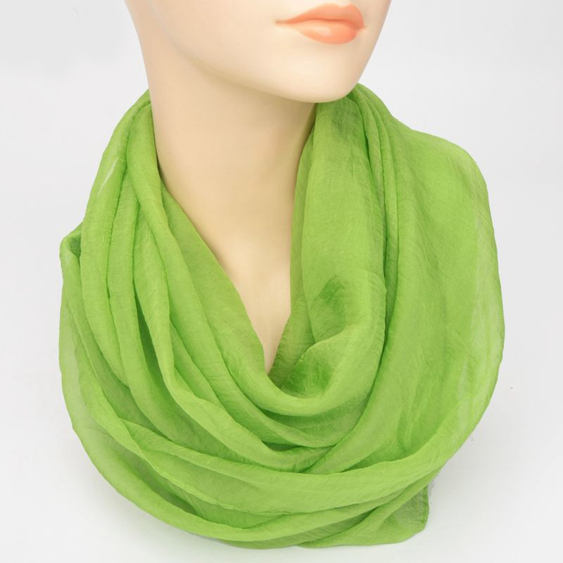Bavoir de protection en mousseline de soie, couleur Pure, écharpe à col sauvage, douce, légère, respirante, décorative, pour la plage, gaze de protection solaire, D62, printemps-automne