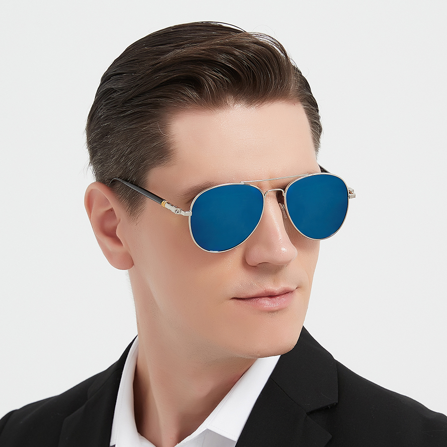 Lunettes de soleil de pilote vintage tendance, lunettes de soleil de luxe pour homme, lunettes de soleil de marque de créateur, lunettes rétro