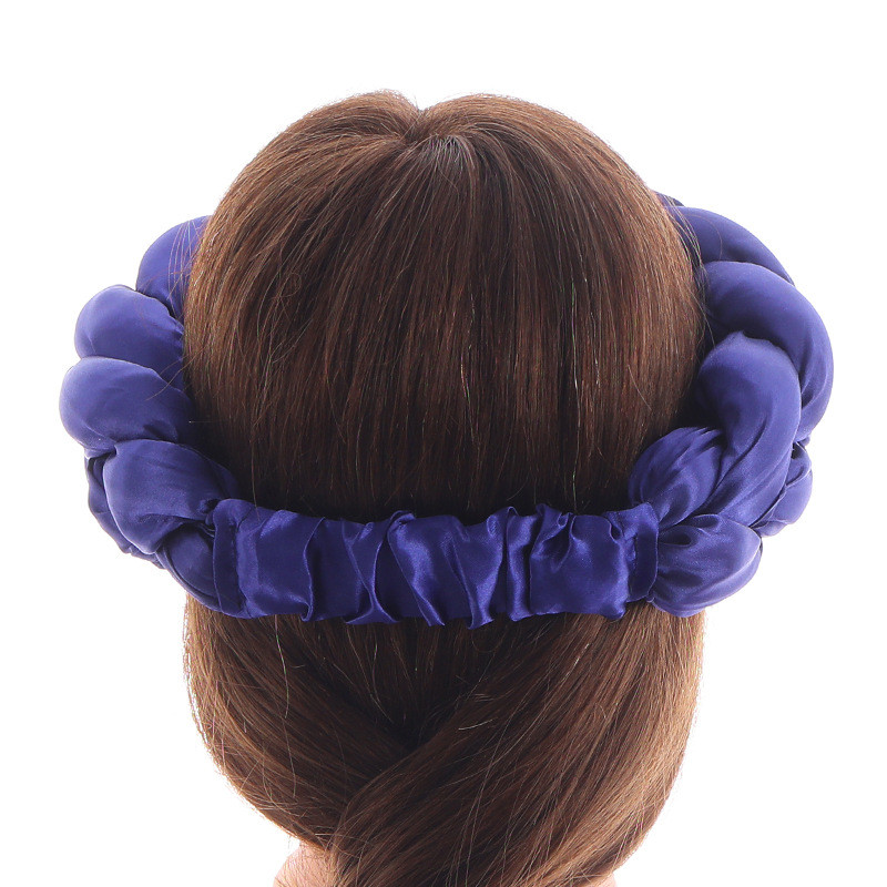 Nouveau Satin torsion tresses cheveux cravate tresse bandeau femmes élastiques bandes de cheveux dames Turban pansement chapeaux accessoires de cheveux africains
