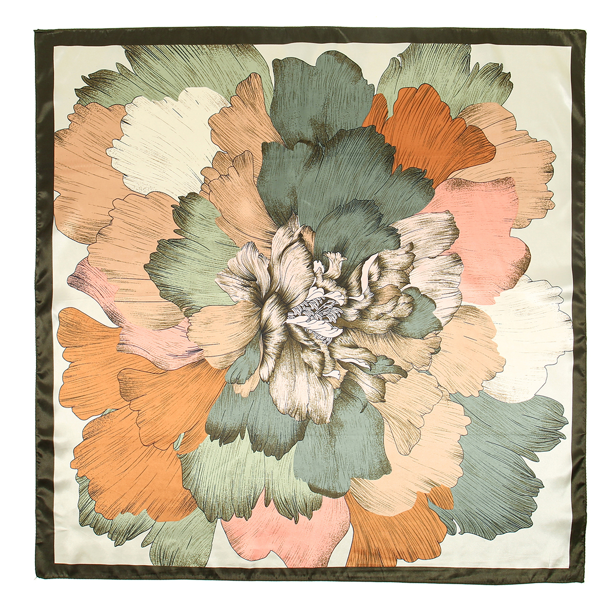 90*90 cm Satin soie carré écharpe femme mode foulard cou tête/cheveux foulards Bandana mouchoir imprimé fleuri foulard
