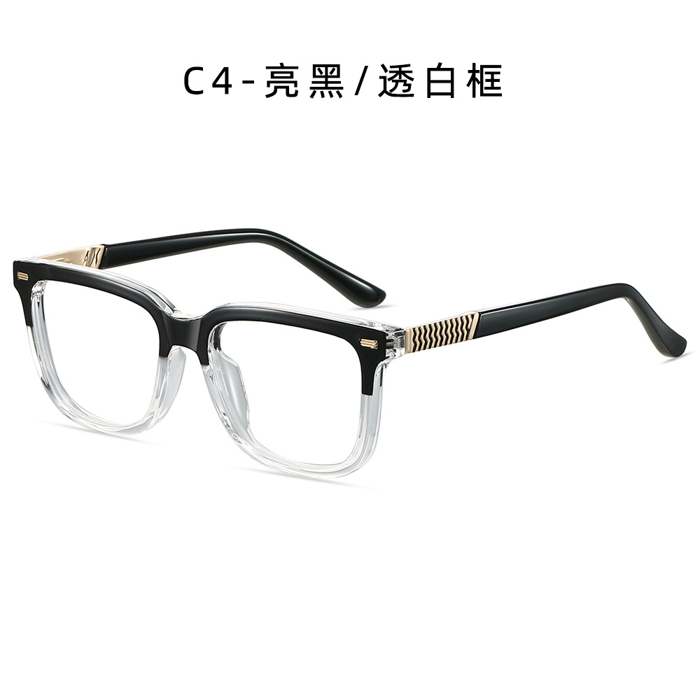 Lunettes de lecture carrées noires pour hommes, marque de styliste, Anti lumière bleue, montures transparentes, sur Prescription, à la mode, 2025