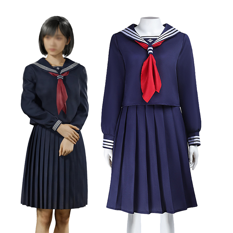 Costume de Cosplay Hinako Shimizu, uniforme scolaire silencieux pour femmes, Costume de marin bleu marine, tenue de fête de carnaval d'halloween