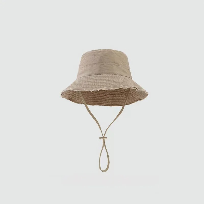 Casquette de pêcheur d'été pour femmes, chapeau seau coréen rose à larges bords, pare-soleil de voyage de plage en plein air, chapeaux Panama