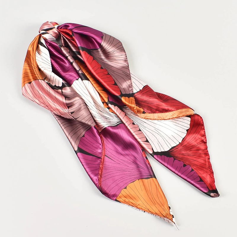 90*90 cm Foulard en soie Scarftop chapeaux femmes Design de luxe Foulard de cheveux crème solaire plage Hijab Foulard Bandana Femme Foulard