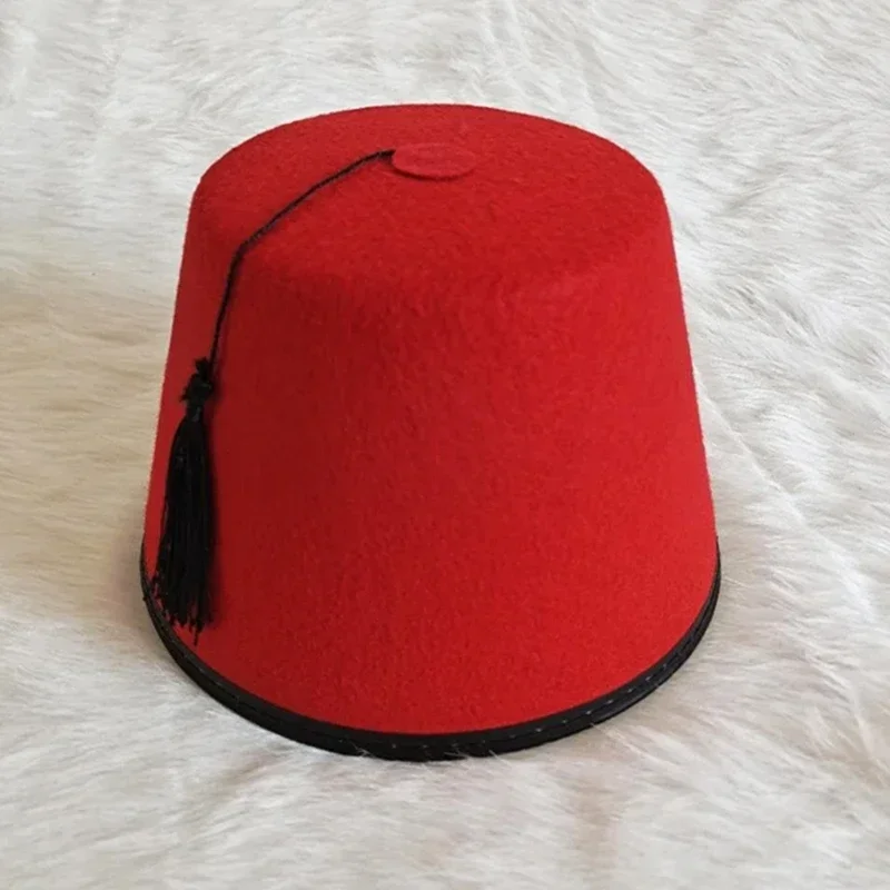 Chapeau Fez rouge, casquette turque pour enfants adultes, casquette ronde respirante, chapeau Ottoman Tarboosh, accessoires