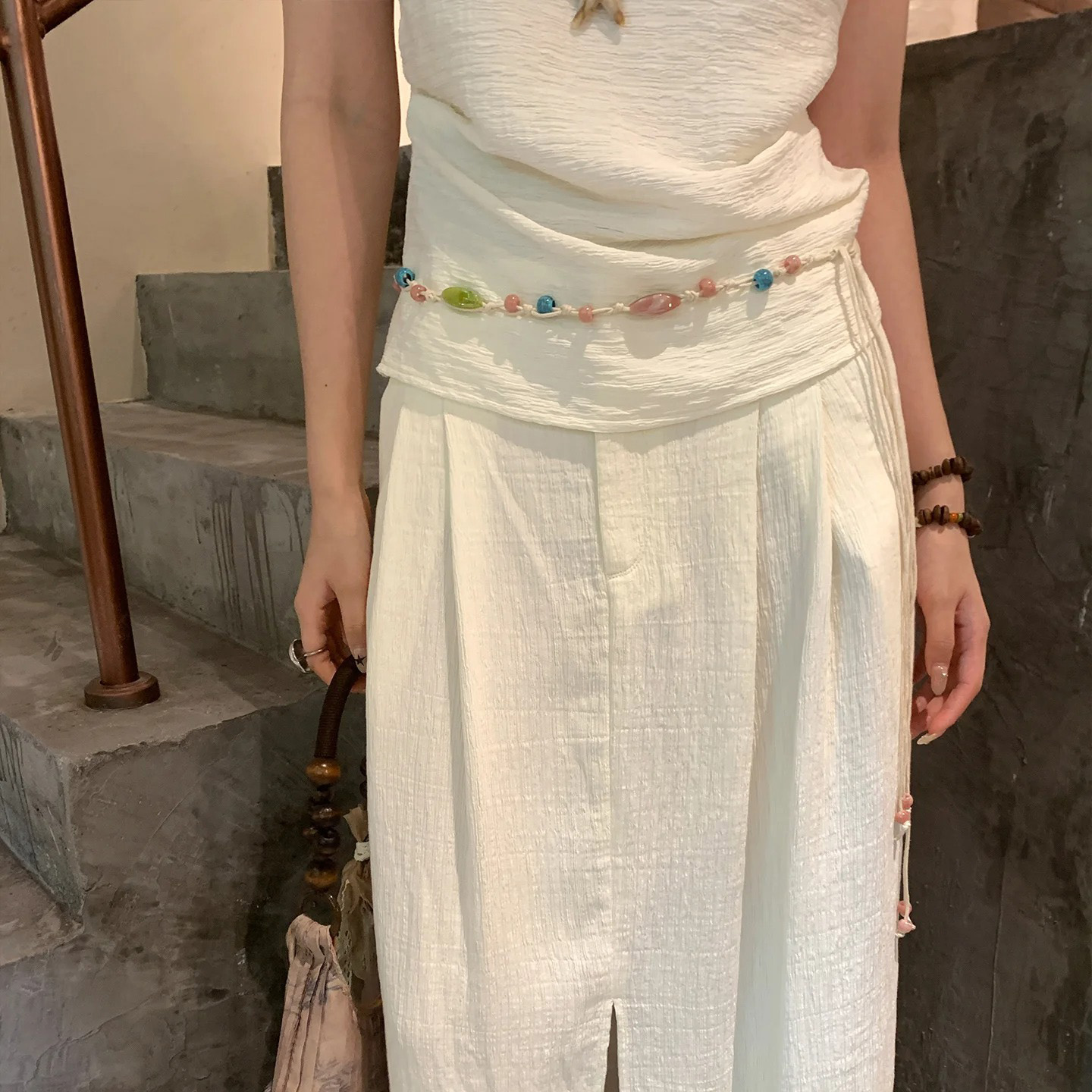 Chaîne de taille bohème pour femmes, perles colorées, ceinture de vacances, robe ethnique, chaîne de taille douce, accessoires de Style péplum