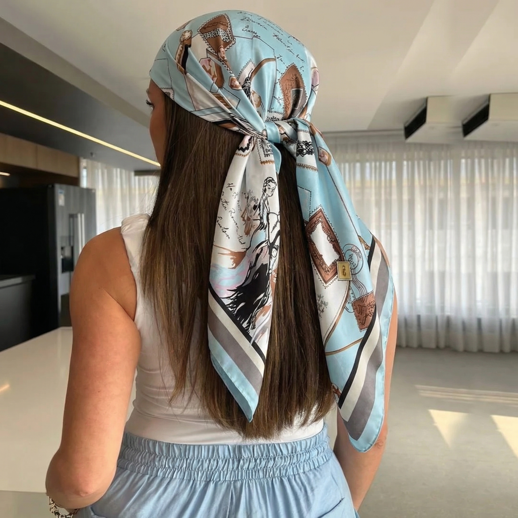 Foulard carré en satin pour femme, motif cachemire, élégant, imprimé 2026, en soie, écharpe, châle, bandeau, accessoires pour cheveux, bandana