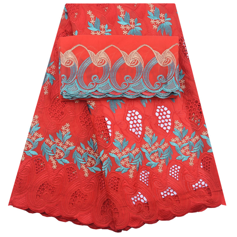 Tissu africain en dentelle de coton brodé de dubaï, 2 + 5 Yards, pour robe de mariée de haute qualité, 5 Yards, pour femmes, 2024