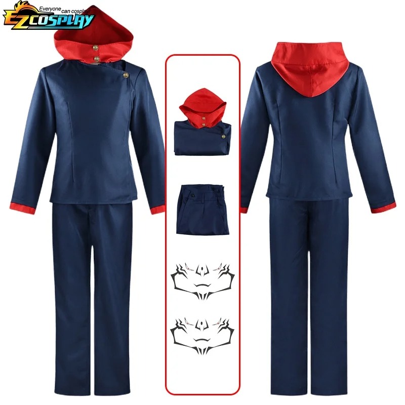 Costume de Cosplay pour hommes, Anime Jujutsu Kaisen Itadori Yuji, chemise Itadori Yuji, uniforme, tenue de fête de carnaval d'halloween