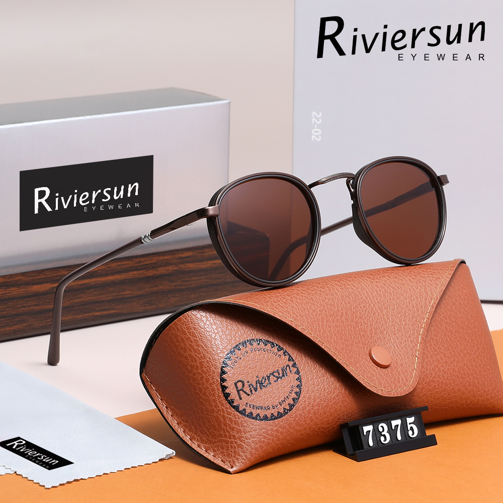 Lunettes de soleil rondes rétro pour hommes et femmes, polarisées, Design de luxe, accessoires de lunettes de conduite de haute qualité, UV400