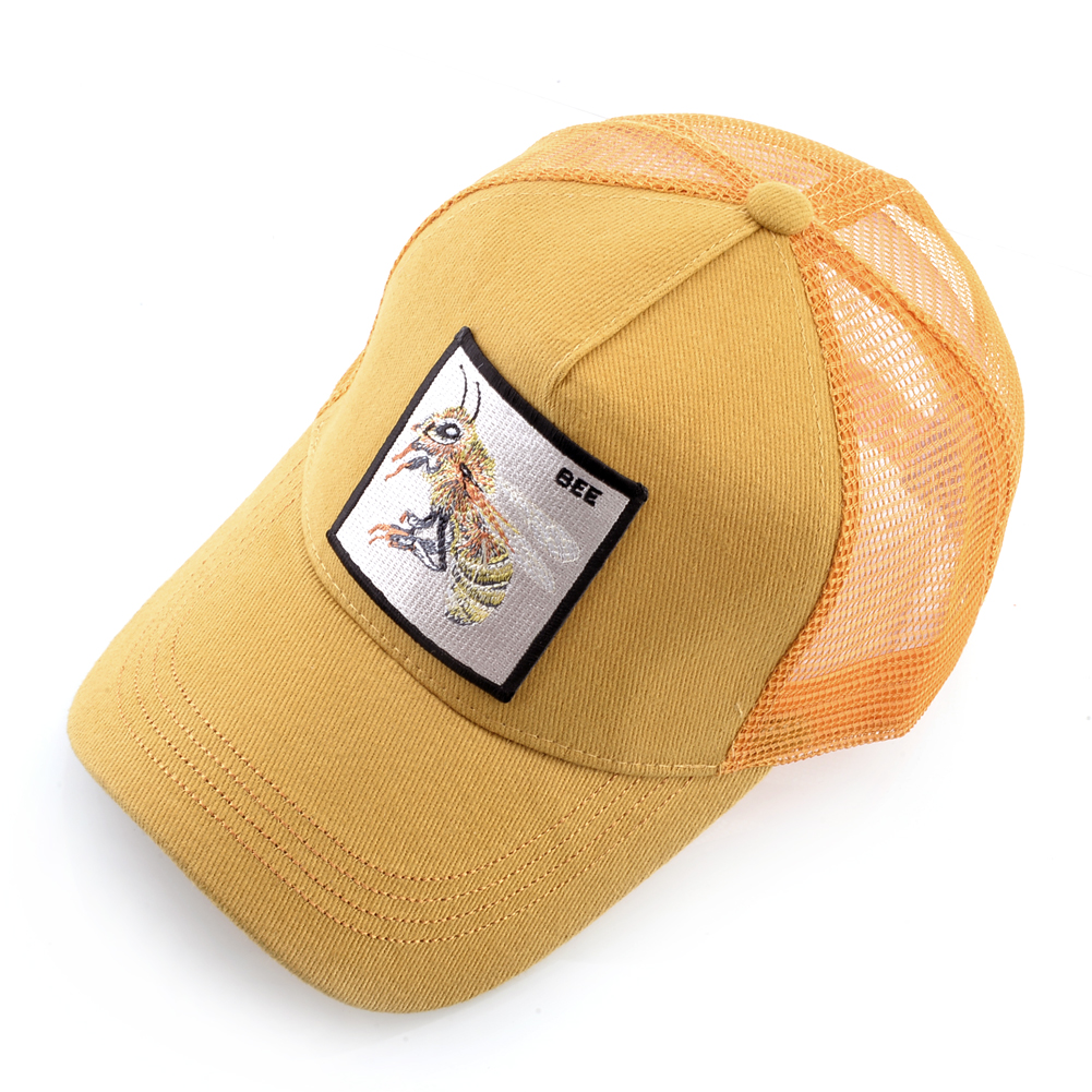 Casquette de Baseball unisexe à la mode avec broderie avec Patch d'abeille, casquette de camionneur Hip Hop pour hommes et femmes, chapeau pare-soleil réglable