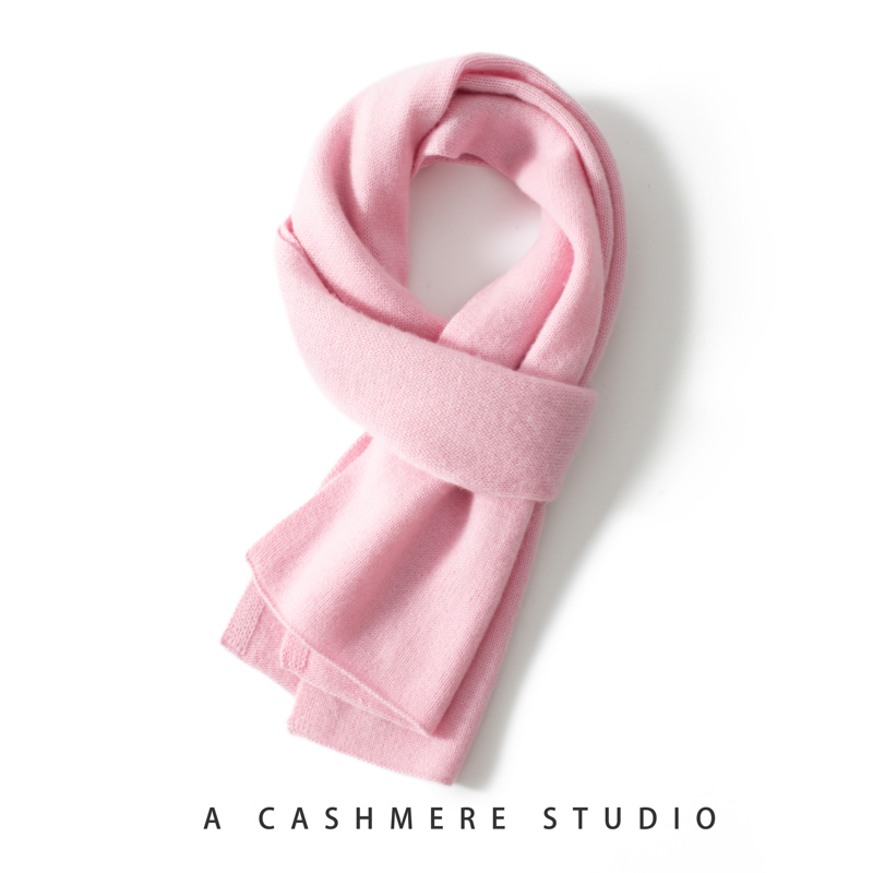 Écharpe en cachemire 100% pour femmes/hommes, nouvelle mode d'hiver, couleur unie, garde au chaud en plein air, accessoires tricotés en cachemire doux, foulards unisexes
