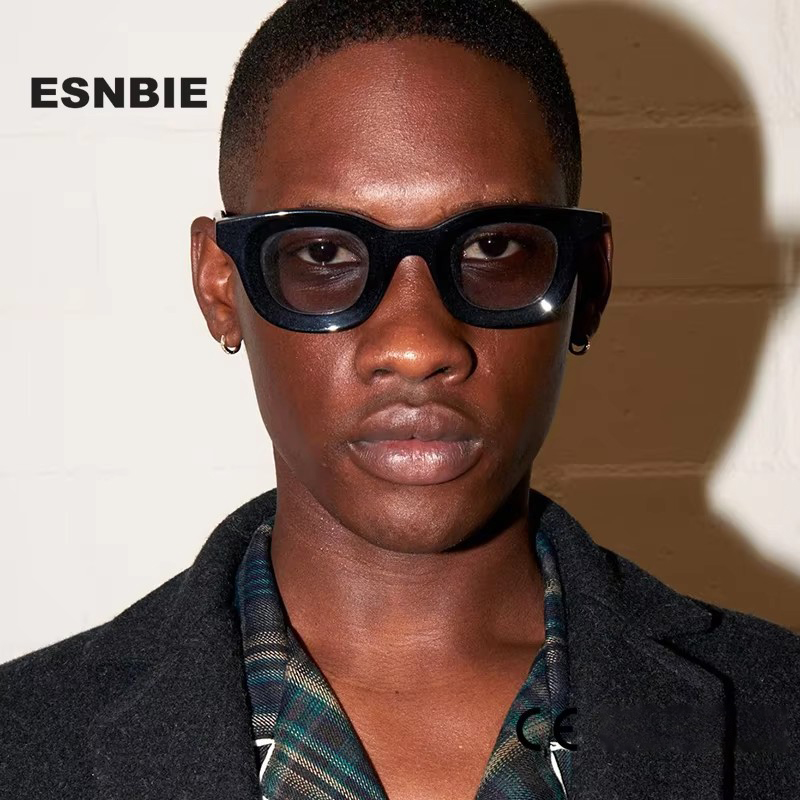 Marque Designer lunettes De Soleil rondes hommes femmes évidé épais acétate lunettes De Soleil Style Hip-Hop Lunette De Soleil Homme